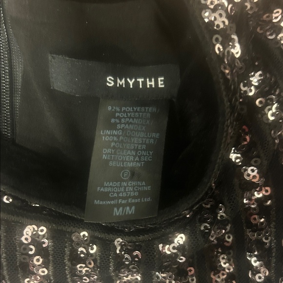 Smythe Black Sequin Long Sleeve Dress - Picture 2 of 4